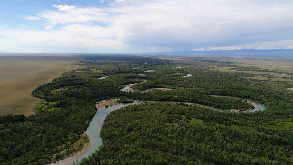 Тэсийн гол Монголоос гараад ОХУ-аас эргээд Монгол руу орж ирж байгаа хэсэг